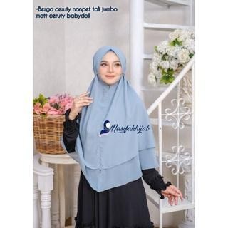 Nayyir- Jilbab BERGO DINA Jumbo XL Ceruty 2 layer Nonpet Nasifahhijab