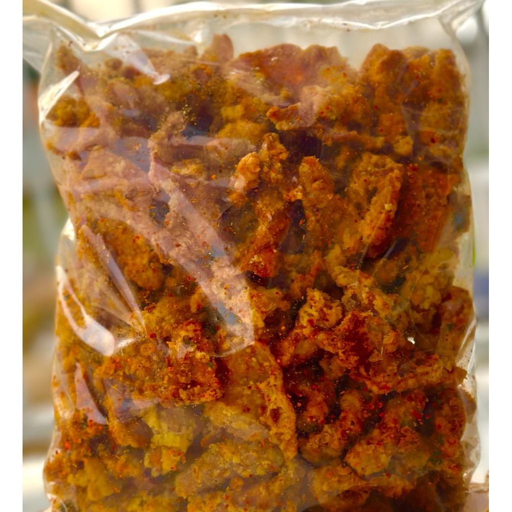 

Dapur Joglo Keripik Kulit Ayam Pedas Daun Jeruk Gurih Renyah 500Gr