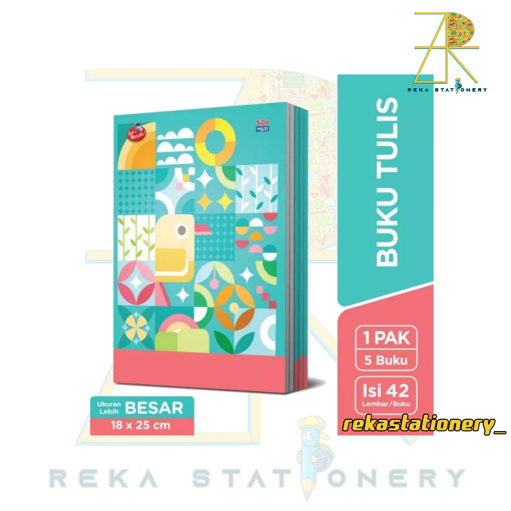 

UM1 Buku Tulis Sidu Maxi 42 Lembar - 1 Pack Isi 5 Buku, Kualitas Terjamin