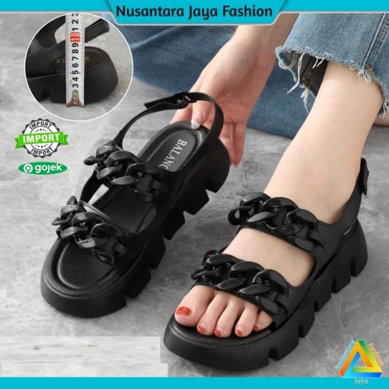 3.3 BALANCE IMPORT Sandal Gunung Wanita VEYYA Wedges Rantai Terbaru 2312