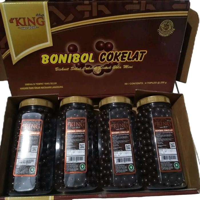 

EatFr3sh- Bonibol Coklat / MEGABALL COKLAT D'KING 1 dus isi 4 toples Food Chocolate Snack