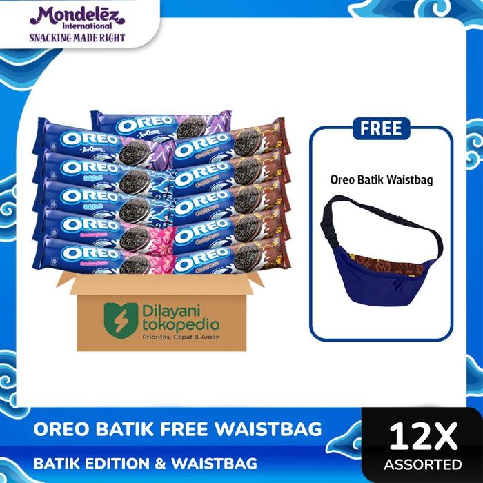 

EatFr3sh- Paket Snack Oreo Biskuit Batik - Free Waist Bag