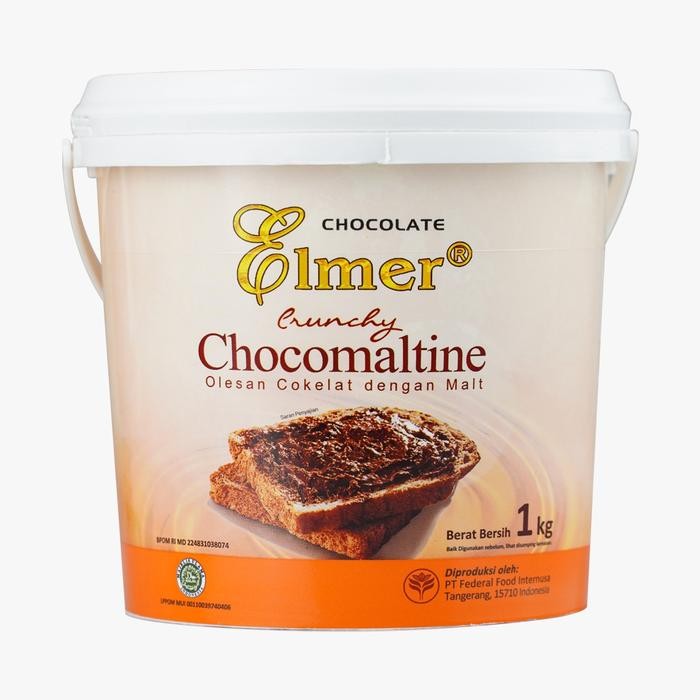 

EatFr3sh- FREE MESIS 90 GR - ELMER SPREAD CRUNCHY CHOCOMALTINE / Selai Chocolate1 KG