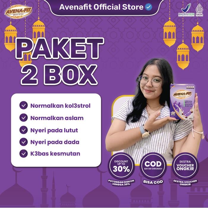 

EatFr3sh- Avenafit - 2 Box Sereal Oatmeal Susu Kurma Sudah BPOM dan Halal MUI Bisa COD, Food Granola