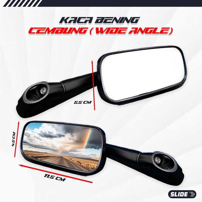 Spion TANAX Model H2C Rizoma Sporty Kotak FULL CNC Universal Motor