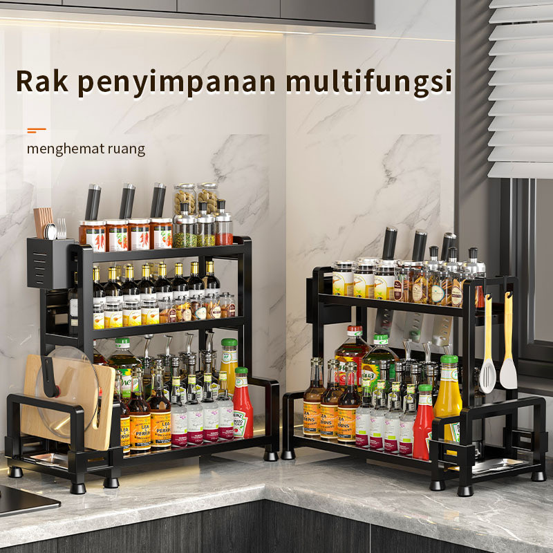 RAK BUMBU DAPUR STAINLESS STEEL RAK DAPUR SERBAGUNA