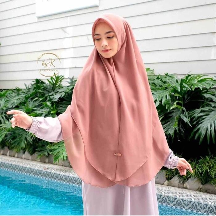 Hijmi- khimar ceruty rumaisha / jilbab khimar 2 layer / jilbab khimar syari / khimar jumbo