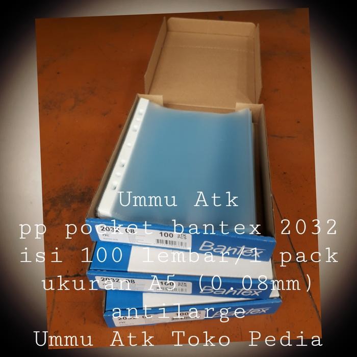 

Pp Pocket Bantex Ukuran A5 Ketebalan 0.08Mm Harga Untuk 100 Lembar