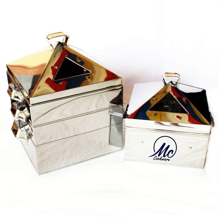 terbaru  dandang kukusan klakat stainless 40 cm - panci kukus segi empat untuk cake, bolu, dan