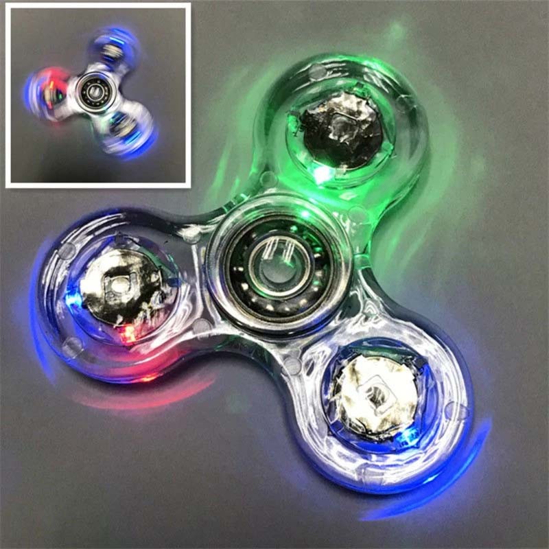 5 Style Luminous LED Light Colorful Fingertip Toys Spinner Hand Top Spinners Figet Spiner Finger