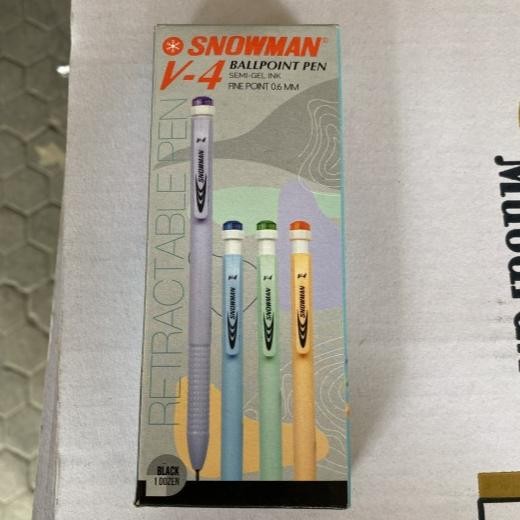 

No.OneBest- Bolpen Snowman V4 0.6mm / Pulpen Snowman / Bolpoint Bulpen Snowman V4