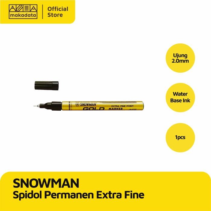 

No.OneBest- SPIDOL PERMANEN EXTRA FINE PUTIH / GOLD / SILVER SNOWMAN MURAH