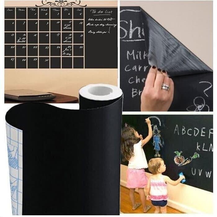 

No.OneBest- Sticker Papan Tulis BLACK BOARD HITAM DIY kanvas gambar tulis Belajar