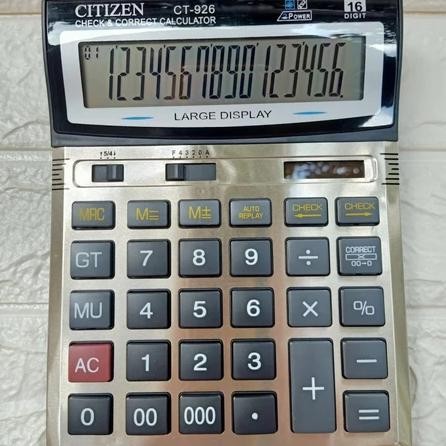 

Kalkulator Citizen Ct-926 16 Digit Check Correct Cek Ulang Calculator Baterai Aa A2 Citizen 926