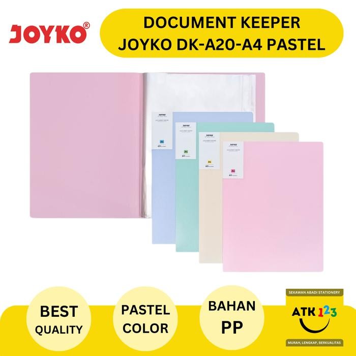 

No.OneBest- Map Clear Holder / Document Keeper A4 Joyko Isi 20 DK-A20A4 Pastel
