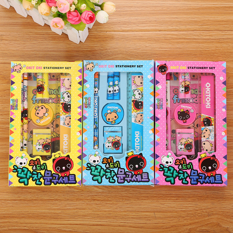 

UM1 PAOPAO Alat Tulis Set Okit Oki 5 In 1 Lengkap Animal Friends Cartoon Animal Friends Cute