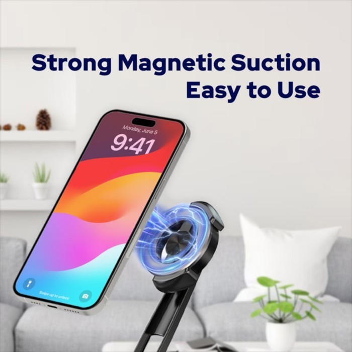 Tongsis Magnet / Magnetic Selfie Stick Tripod Bluetooth 130Cm