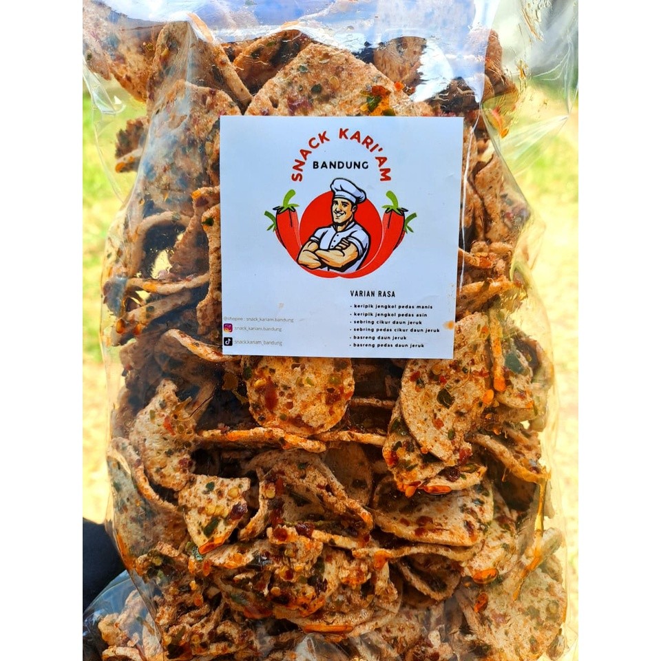 

Cemal Cemil Makyus Basreng Pipih Premium Pedas Daun Jeruk Kari'Am Bandung 500Gr