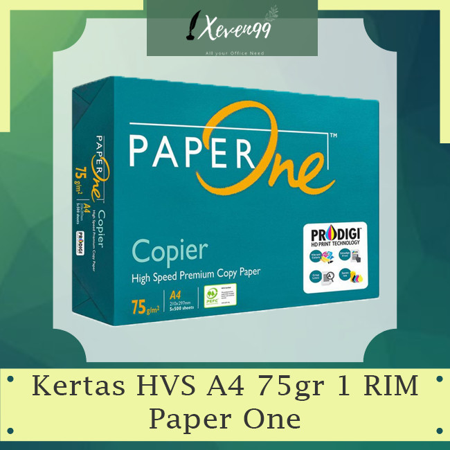 

UM1 Paper One Kertas HVS A4 75 gr (1 Rim / Lembar)