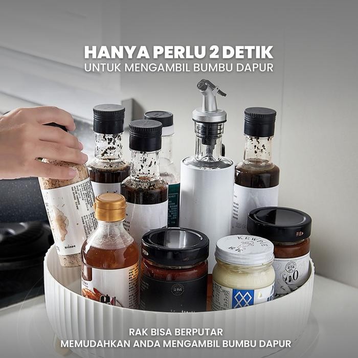 BELILAH RAK PUTAR BOTOL TEMPAT BUAH / BUMBU DAPUR KITCHEN ORGANIZER C100 RAK DAPUR RAK BUAH RAK