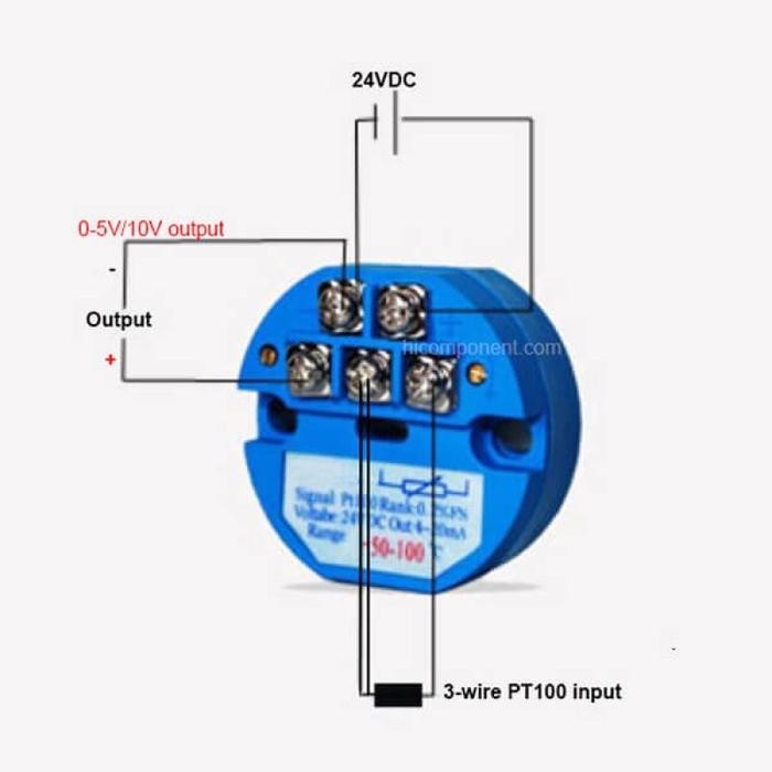 Sale Temperature Transmitter Rtd Pt100 0-500C Output 0-10V 24V Pt-100