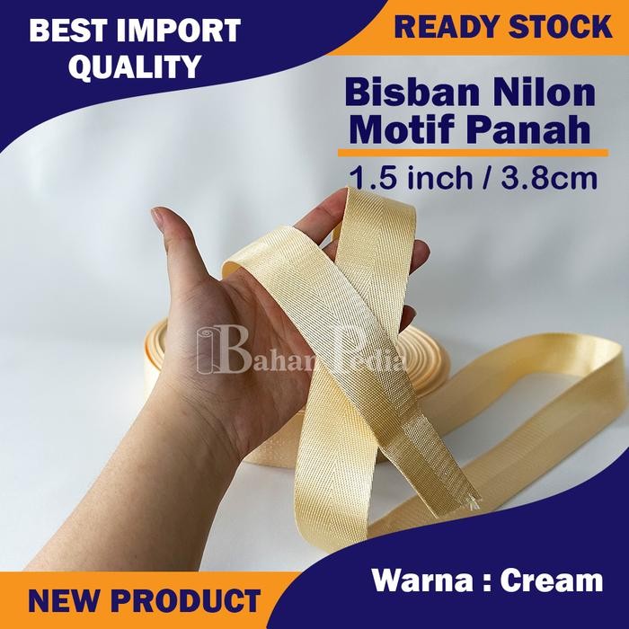

[ROLL 44MTR] TALI WEBBING BISBAN NILON NYLON MOTIF PANAH IMPORT 3.8CM