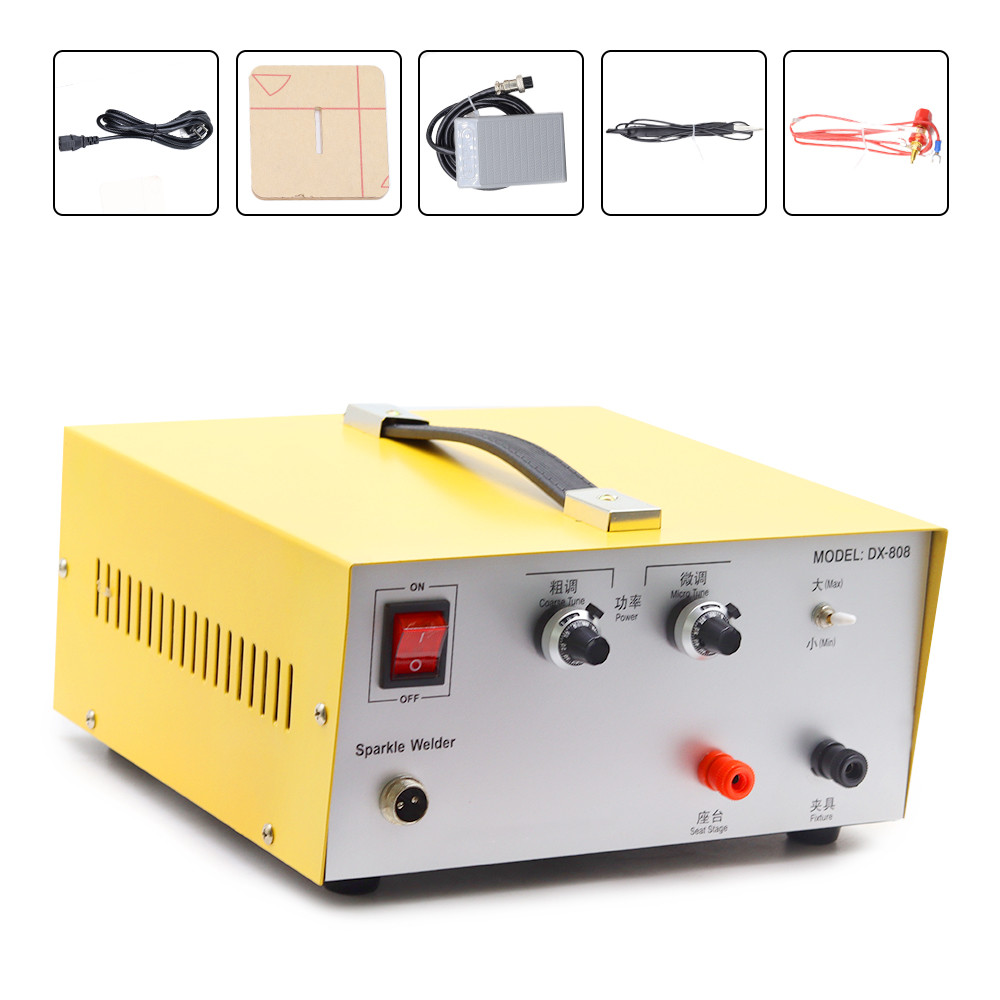 New Dx-808 80A Handheld Pulse Spot Welding Pulse Spot Welder Gold Silver Platinum Jewelry Welding