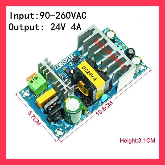 Power Supply 24V 4A Switching Mode Smps Ac To Dc Module