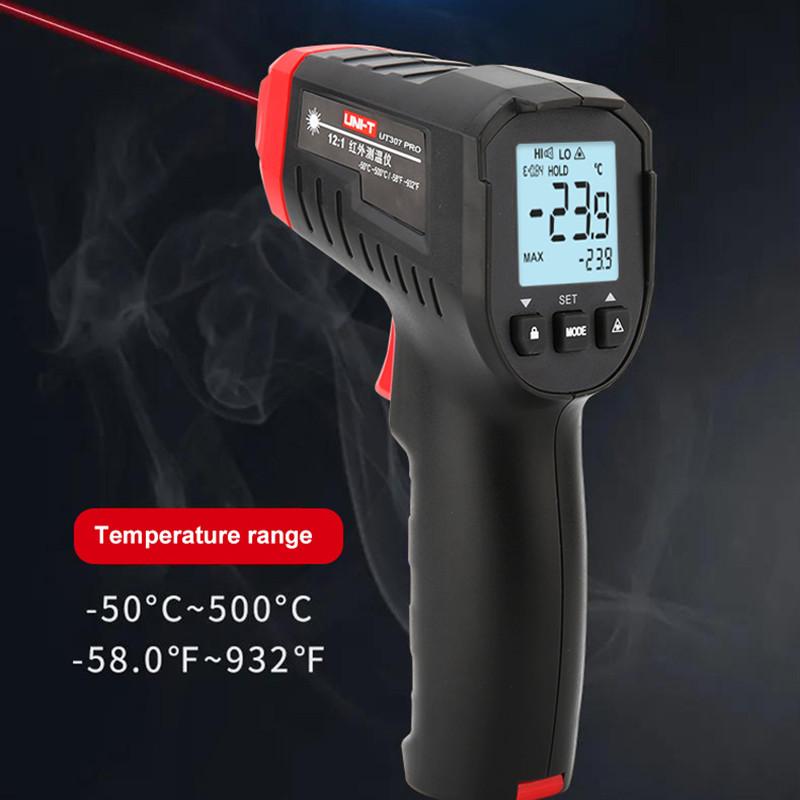 Uni-T Digital Infrared Thermometer Ut306S Ut306C Non-Contact Thermometer Laser Temperature Meter Gun