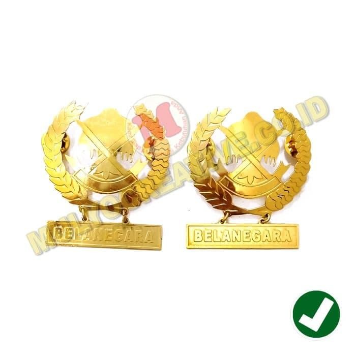 Promo Brevet Lencana Bela Negara Pramuka Padi Dan Kapas Bahan Logam Kuningan Best Quality
