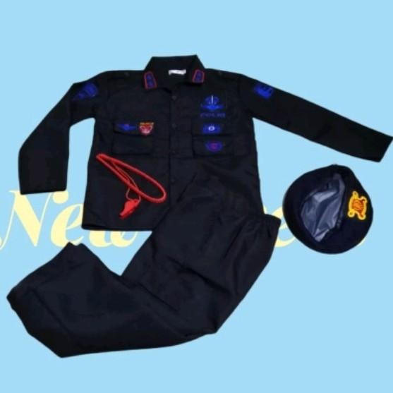 New Baju Karnaval Brimob Warna Hitam Komplit Bordir Emblem Dan Bonus Tembakan Fashion Original
