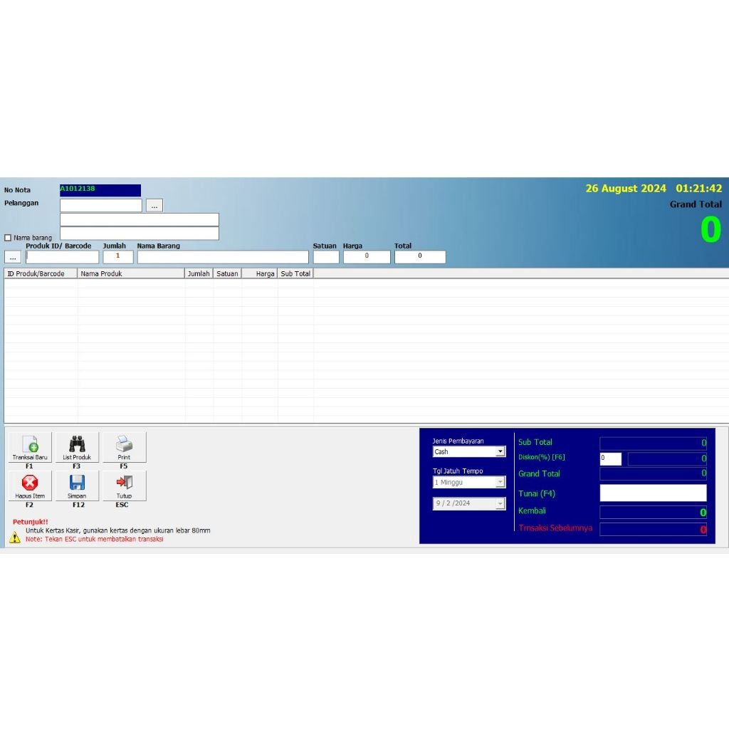 Software Aplikasi Kasir TOKO