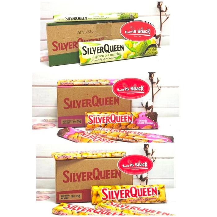

SilverQueen Milk Chocolate Cashew Almonds 25gr (1 Box isi 10)