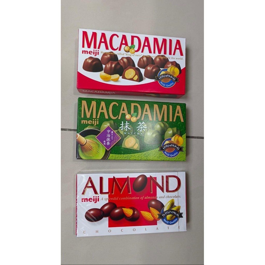 

Coklat Meiji Macadamia dan Almond asli Jepang
