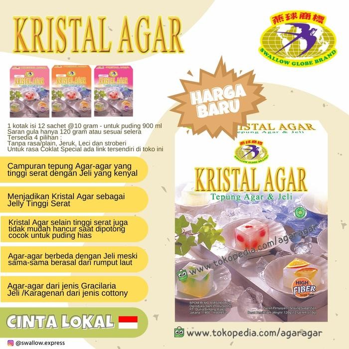 

KRISTAL AGAR JELLY - SWALLOW GLOBE Sekotak isi 12 Sachet