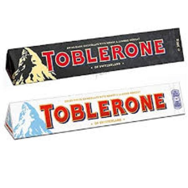 

TOBLERONE 2 VARIANTS WHITE & DARK 100gr