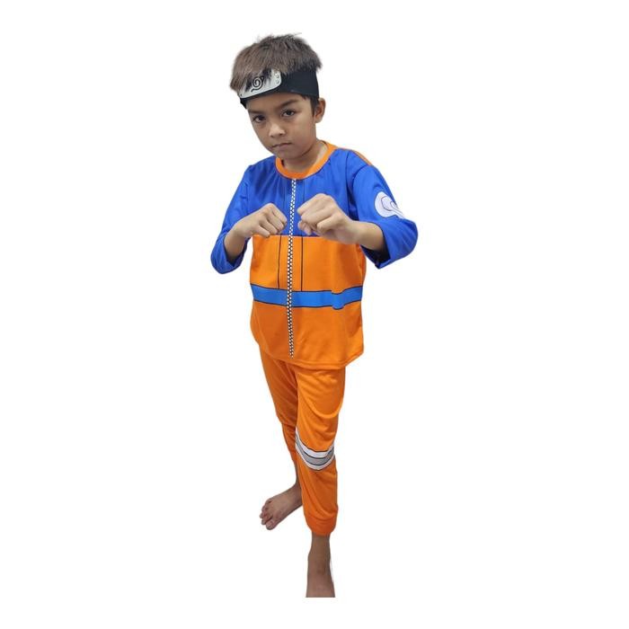 KOSTUM BAJU ANAK NARUTO FREE IKAT KEPALA