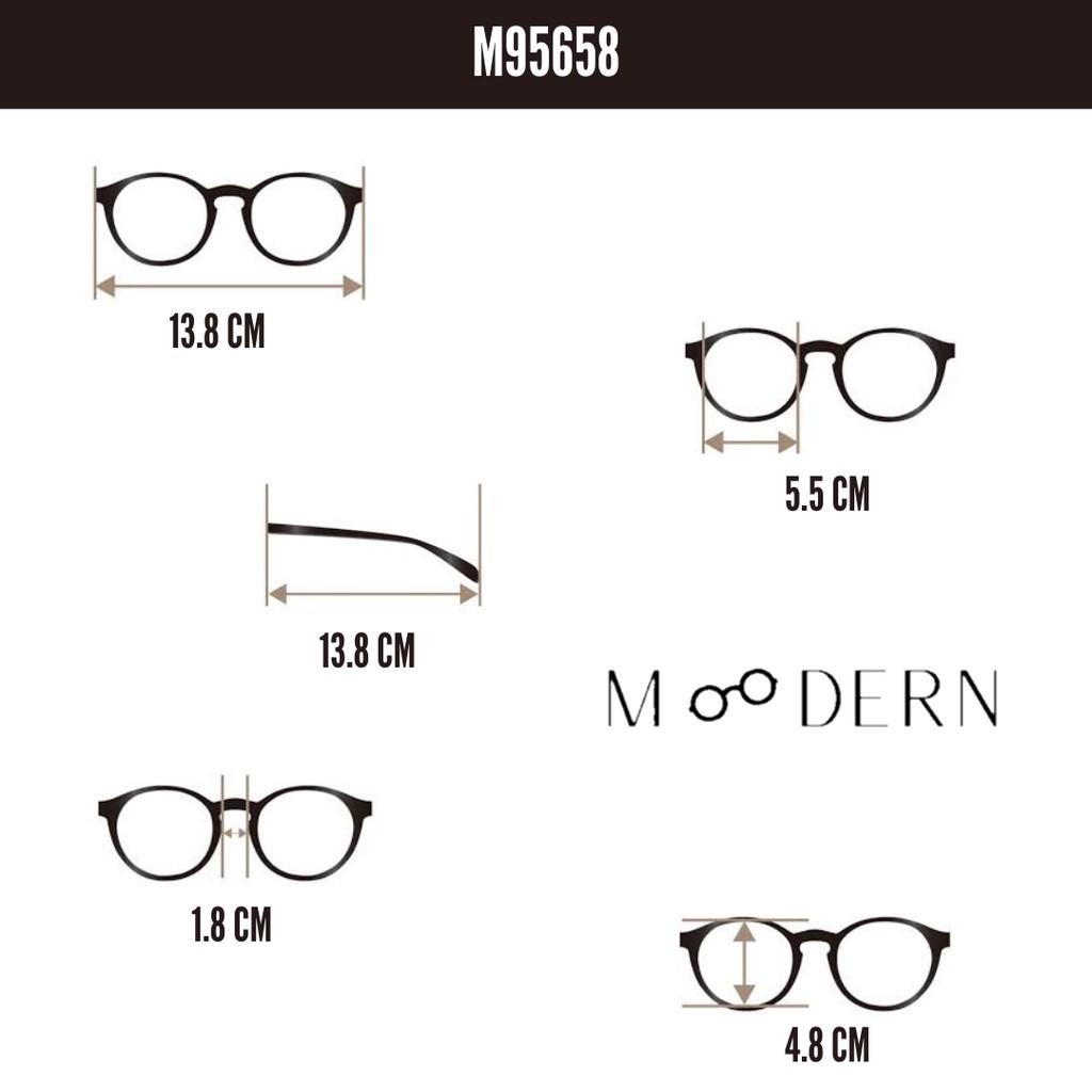- Frame Kacamata M95658 Clip On Ready