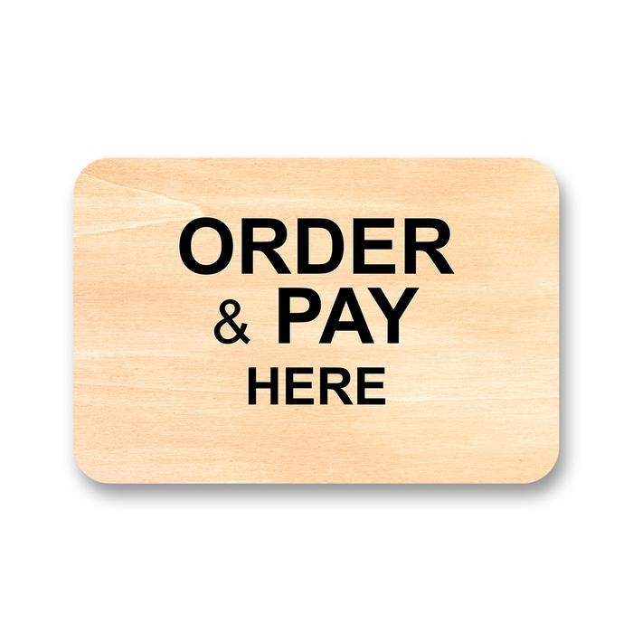 Gass. Wall Sign - Order And Pay Here