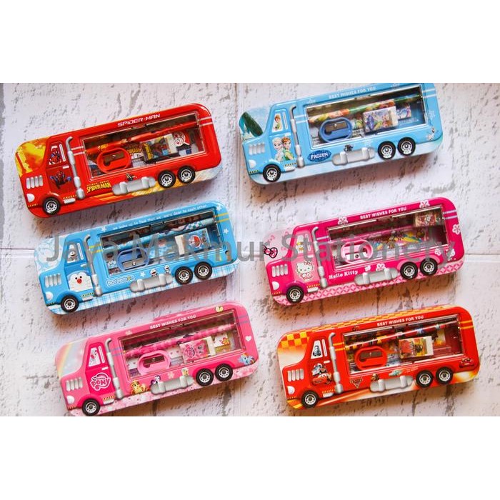 

BURUAN,.!! TEMPAT PENSIL KALENG MOBIL SET STATIONERY CC-1016