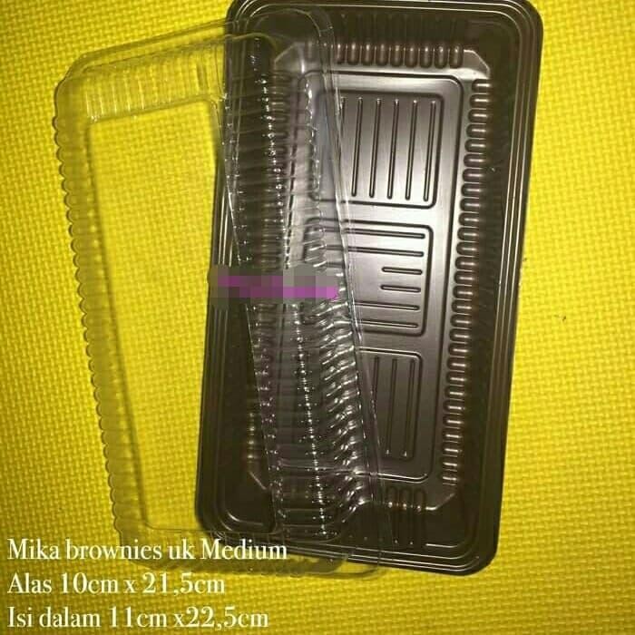 ORIGINAL.. TUTUP + TRAY MIKA BROWNIES SIZE M (10 X 20) MURAHHH