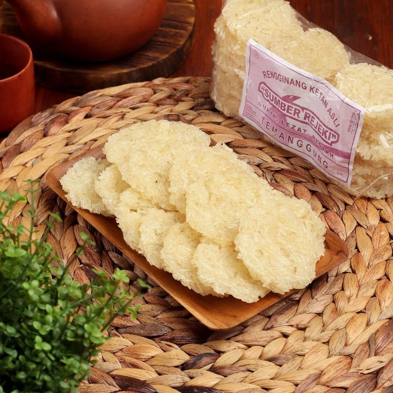 

Rengginang Mentah Terasi Bawang Putih Ketan Hitam Kerupuk Asli Matang Original