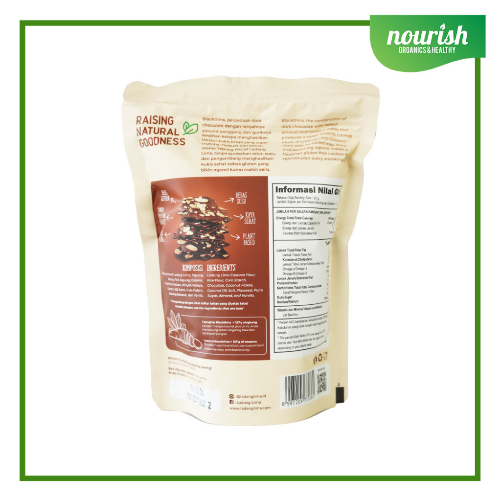 

Ladang Lima Blackthins Cookies 100gr Gluten Free