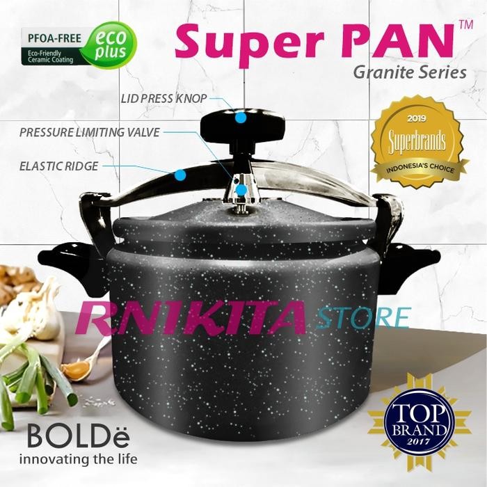 Panci Presto Super Pan Bolde 24 Cm - Granite Coating - Anti Lengket