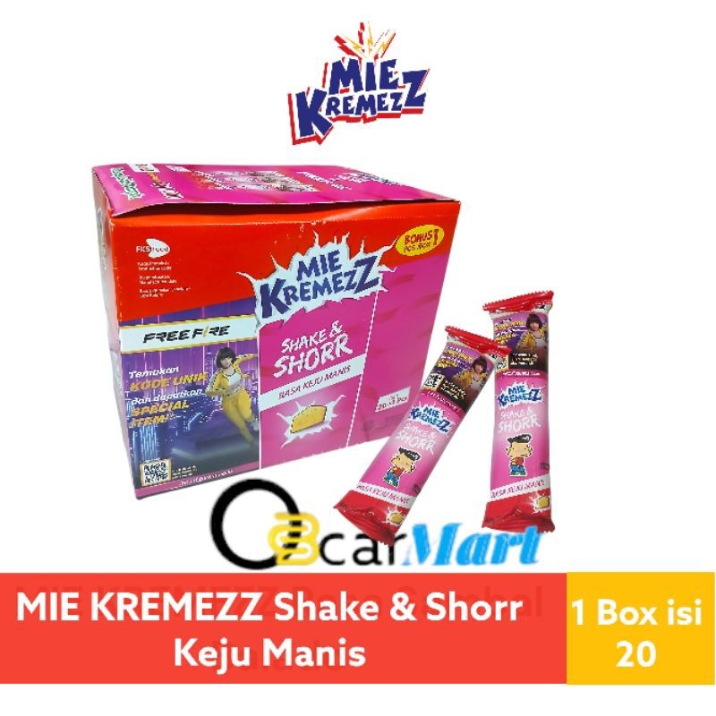 

MIE KREMEZZ SHAKE SHORR 1 Box isi 20 Aneka Rasa