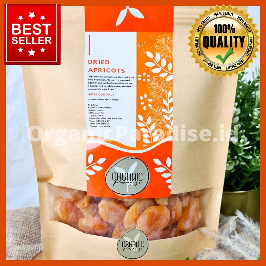 

Dried Apricot 500 gram Premium / Apricot Kering 500 gram Premium Quality Organic Paradise