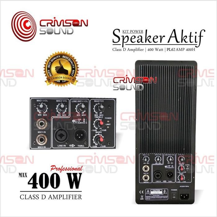 Power Kit Speaker Aktif 400 Watt Bi-Amp Class D Amplifier Pl62