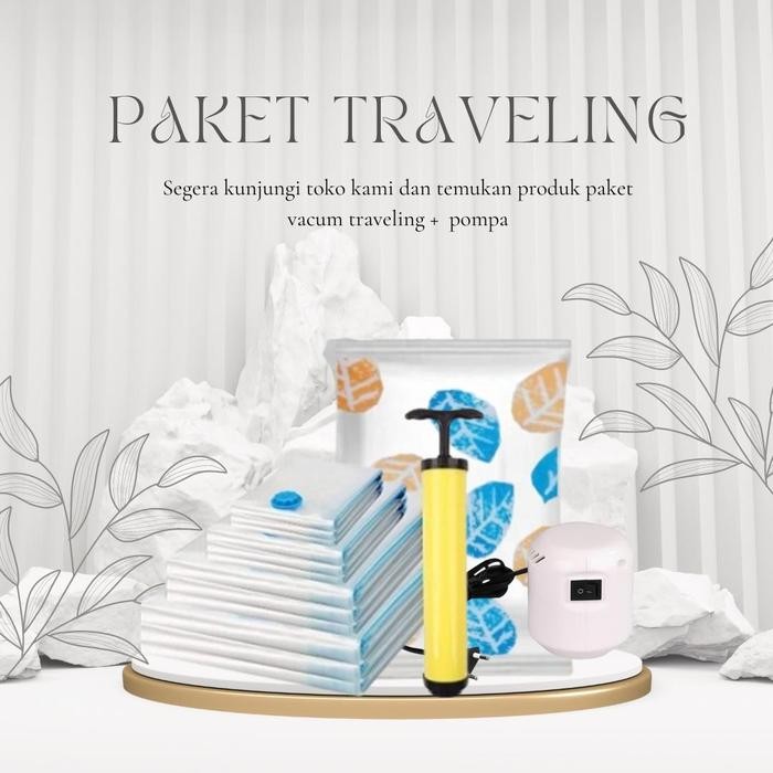 BERGARANSI SET PAKET VACUM BAG TRAVELING KANTONG VACUUM BAG TRAVELING