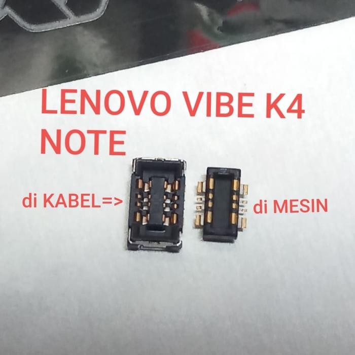 Mutu- Konektor Baterai Lenovo Vibe K4 Note Dimesin Fpc Battery Connector