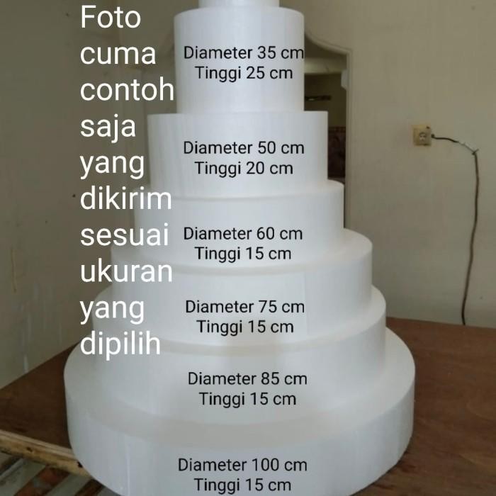 

UKURAN 95, 100CM TINGGI 21 S/D 30CM DUMMY CAKE STYROFOAM